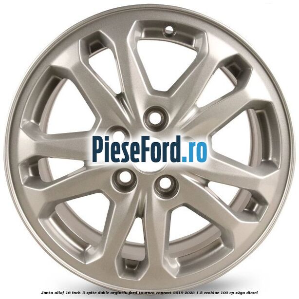 Janta aliaj 16 inch, 5 spite duble argintiu Ford Tourneo Connect 2019-2023 1.5 EcoBlue 100 cp Z2GA diesel