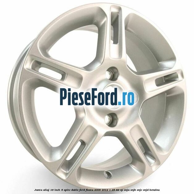 Janta aliaj 16 inch, 5 spite duble Ford Fiesta 2008-2012 1.25 82 cp SNJA, SNJB, SNJC, SNJD benzina