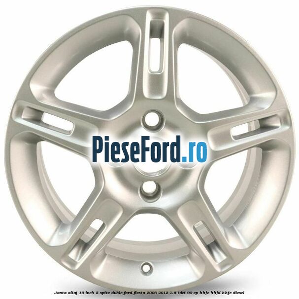 Janta aliaj 16 inch, 5 spite duble Ford Fiesta 2008-2012 1.6 TDCi 90 cp Janta aliaj 16 inch, 5 spite duble Ford Fiesta 2008-2012 1.6 TDCi 90 cp HHJC, HHJD, HHJE diesel