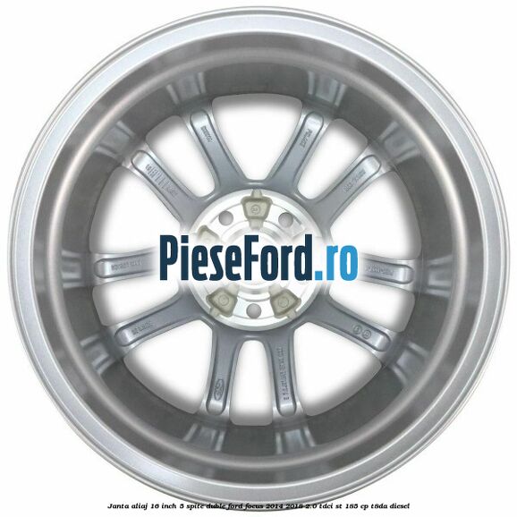 Janta aliaj 16 inch, 5 spite duble Ford Focus 2014-2018 2.0 TDCi ST 185 cp T8DA diesel