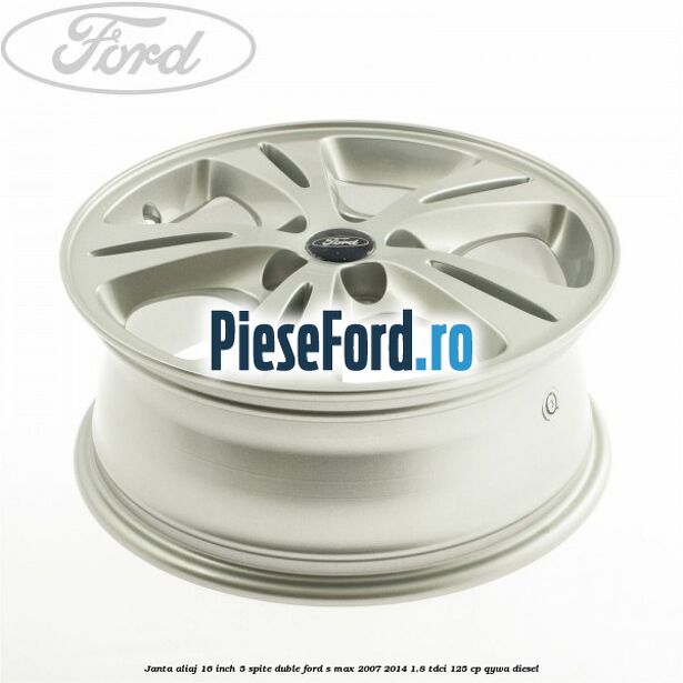 Janta aliaj 16 inch, 5 spite duble Ford S-Max 2007-2014 1.8 TDCi 125 cp QYWA diesel
