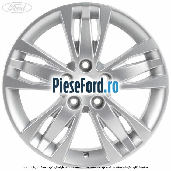 Janta aliaj 16 inch, 5 spite Ford Focus 2011-2014 1.0 EcoBoost 100 cp M2DA, M2DB, M2DC, SFDA, SFDB benzina