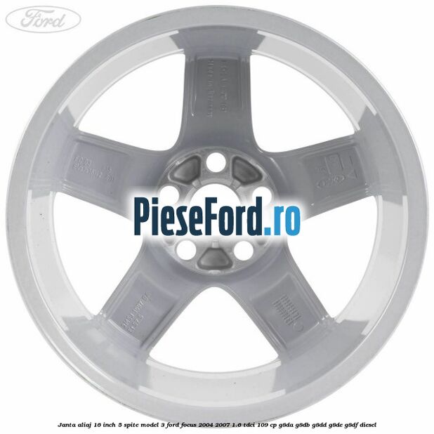 Janta aliaj 16 inch, 5 spite model 3 Ford Focus 2004-2007 1.6 TDCi 109 cp G8DA, G8DB, G8DD, G8DE, G8DF diesel