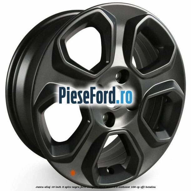 Janta aliaj 16 inch, 5 spite, negru Ford EcoSport 2019-2023 1.0 EcoBoost 100 cp SFJL benzina