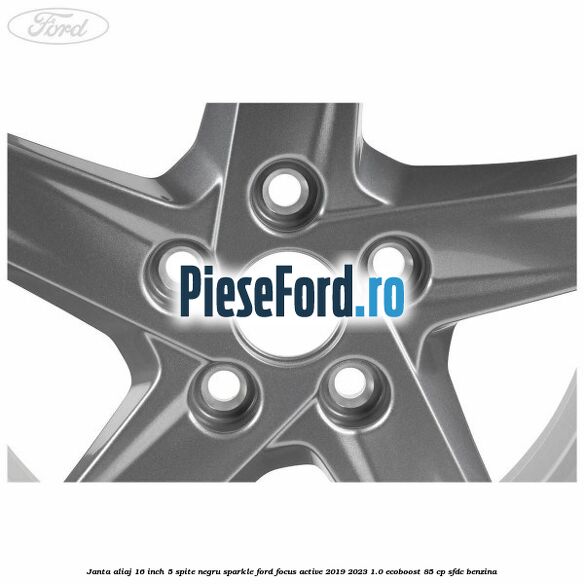 Janta aliaj 16 inch, 5 spite negru sparkle Ford Focus Active 2019-2023 1.0 EcoBoost 85 cp SFDC benzina