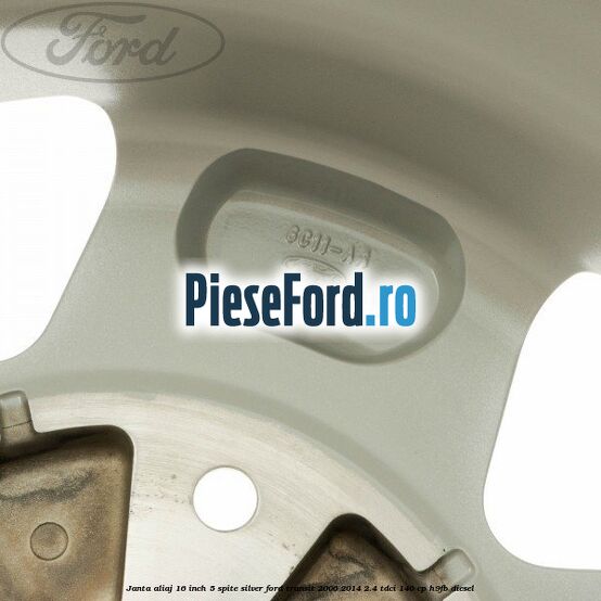 Janta aliaj 16 inch, 5 spite Silver Ford Transit 2006-2014 2.4 TDCi 140 cp H9FB diesel