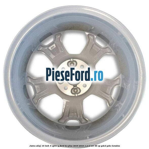 Janta aliaj 16 inch, 5 spite Y Ford Ka plus 2016-2018 1.2 Ti-VCT 85 cp YSKD, YSKE benzina