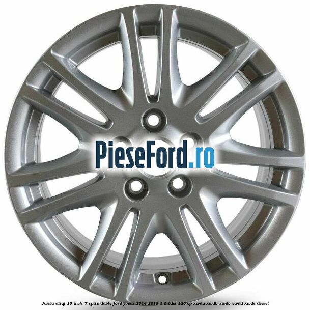 Janta aliaj 16 inch, 7 spite duble Ford Focus 2014-2018 1.5 TDCi 120 cp XWDA, XWDB, XWDC, XWDD, XWDE diesel