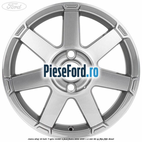 Janta aliaj 16 inch, 7 spite model 4 Ford Fiesta 2002-2005 1.4 TDCi 68 cp F6JA, F6JB diesel