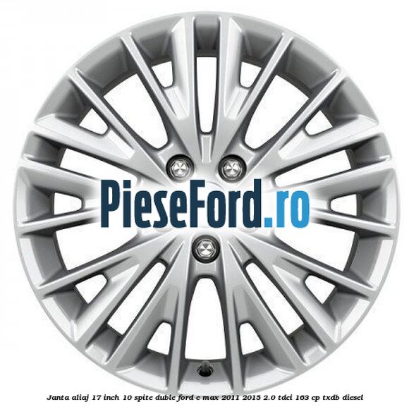 Janta aliaj 17 inch, 10 spite duble Ford C-Max 2011-2015 2.0 TDCi 163 cp TXDB diesel