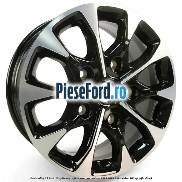 Janta aliaj 17 inch, 10 spite negru Ford Tourneo Custom 2019-2023 2.0 EcoBlue 150 cp P0FA diesel