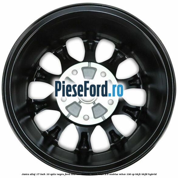 Janta aliaj 17 inch, 10 spite negru Ford Tourneo Custom 2019-2023 2.0 EcoBlue mHEV 130 cp BKFC, BKFD Hybrid