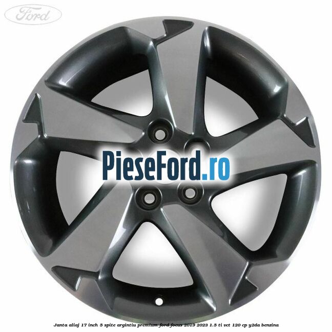 Janta aliaj 17 inch, 5 spite argintiu premium Ford Focus 2019-2023 1.5 Ti-VCT 120 cp Y2DA benzina