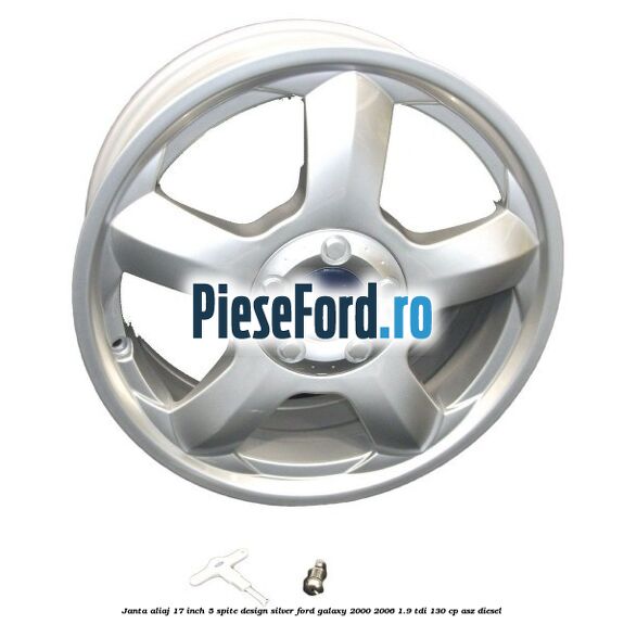Janta aliaj 17 inch, 5 spite, design Silver Ford Galaxy 2000-2006 1.9 TDI 130 cp Janta aliaj 17 inch, 5 spite, design Silver Ford Galaxy 2000-2006 1.9 TDI 130 cp ASZ diesel