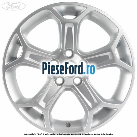 Janta aliaj 17 inch, 5 spite, design Y Ford Mondeo 2008-2014 2.0 EcoBoost 203 cp TNBA benzina