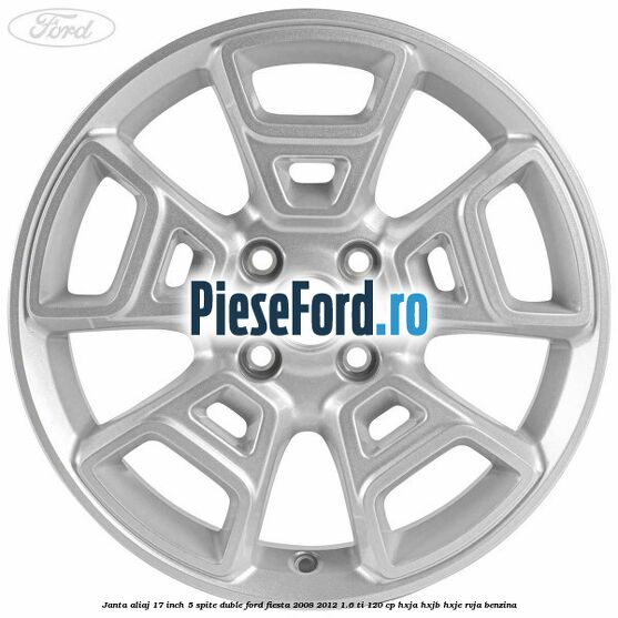 Janta aliaj 17 inch, 5 spite duble Ford Fiesta 2008-2012 1.6 Ti 120 cp HXJA, HXJB, HXJE, RVJA benzina