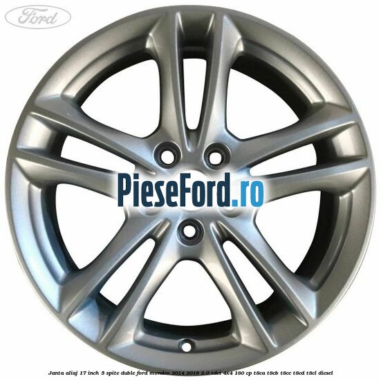 Janta aliaj 17 inch, 5 spite duble Ford Mondeo 2014-2018 2.0 TDCi 4x4 180 cp Janta aliaj 17 inch, 5 spite duble Ford Mondeo 2014-2018 2.0 TDCi 4x4 180 cp T8CA, T8CB, T8CC, T8CD, T8CL diesel