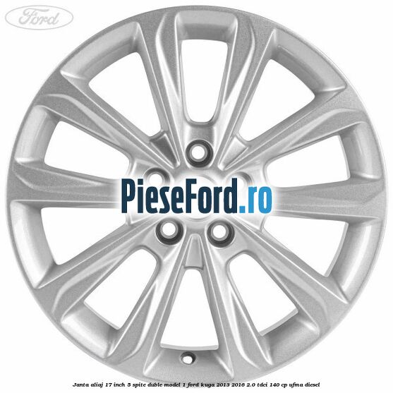 Janta aliaj 17 inch, 5 spite duble model 1 Ford Kuga 2013-2016 2.0 TDCi 140 cp UFMA diesel