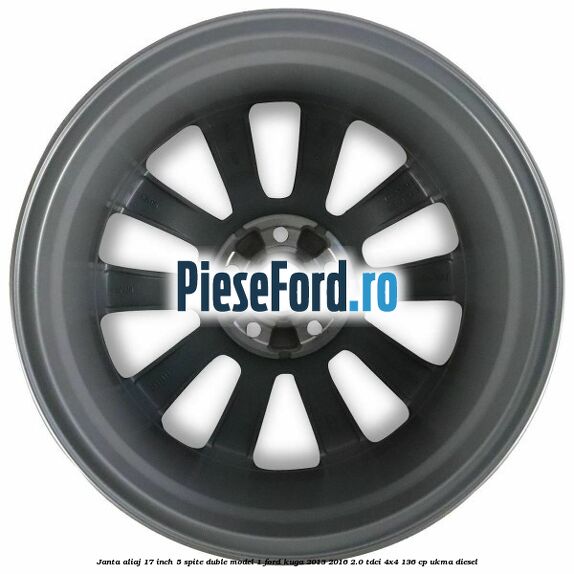 Janta aliaj 17 inch, 5 spite duble model 1 Ford Kuga 2013-2016 2.0 TDCi 4x4 136 cp UKMA diesel