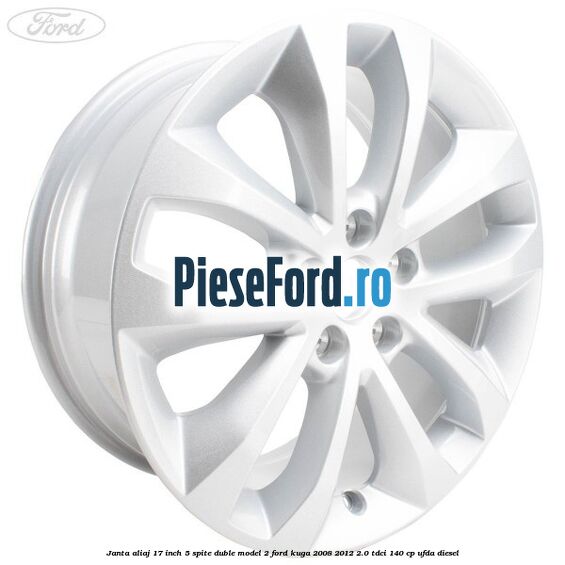 Janta aliaj 17 inch, 5 spite duble model 2 Ford Kuga 2008-2012 2.0 TDCI 140 cp UFDA diesel