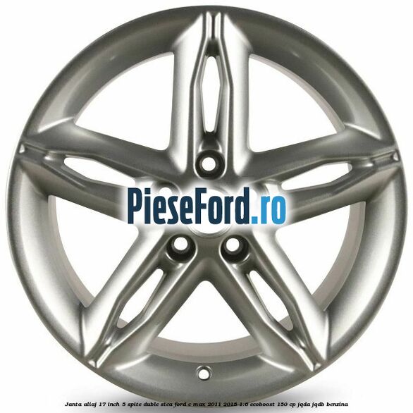Janta aliaj 17 inch, 5 spite duble stea Ford C-Max 2011-2015 1.6 EcoBoost 150 cp JQDA, JQDB benzina