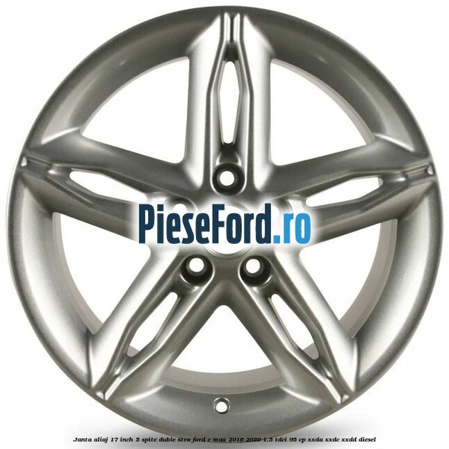 Janta aliaj 17 inch, 5 spite duble stea Ford C-Max 2016-2020 1.5 TDCi 95 cp XXDA, XXDC, XXDD diesel
