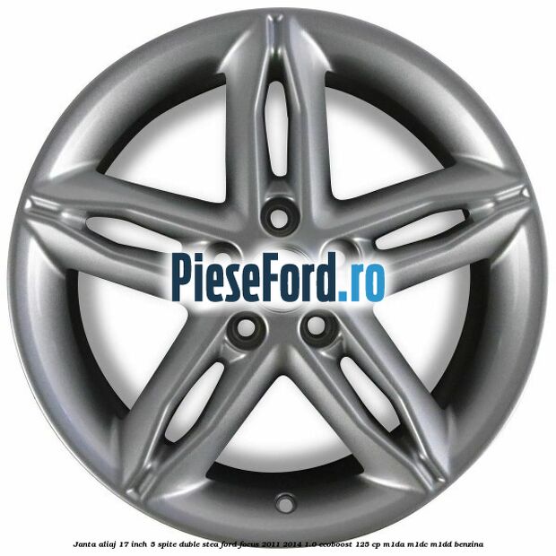 Janta aliaj 17 inch, 5 spite duble stea Ford Focus 2011-2014 1.0 EcoBoost 125 cp M1DA, M1DC, M1DD benzina