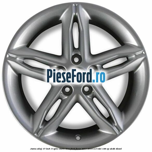 Janta aliaj 17 inch, 5 spite duble stea Ford Focus 2011-2014 2.0 TDCi 136 cp UKDB diesel