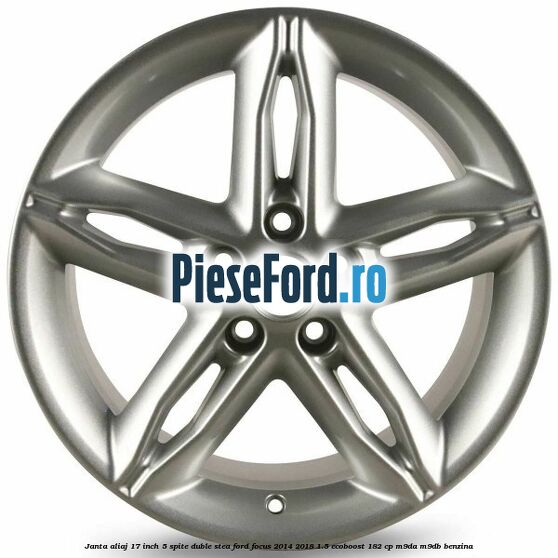 Janta aliaj 17 inch, 5 spite duble stea Ford Focus 2014-2018 1.5 EcoBoost 182 cp M9DA, M9DB benzina