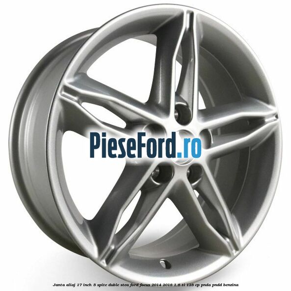 Janta aliaj 17 inch, 5 spite duble stea Ford Focus 2014-2018 1.6 Ti 125 cp PNDA, PNDD benzina