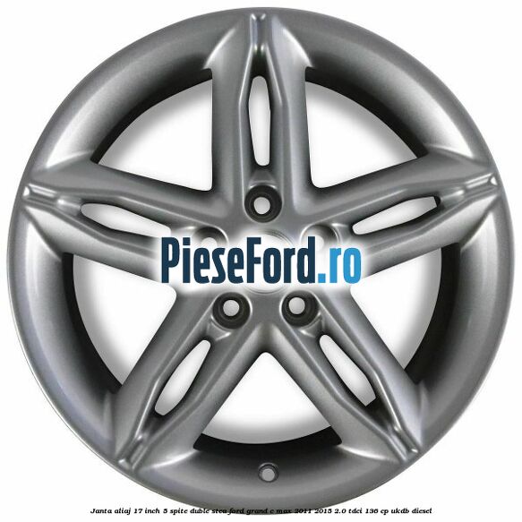 Janta aliaj 17 inch, 5 spite duble stea Ford Grand C-Max 2011-2015 2.0 TDCi 136 cp UKDB diesel