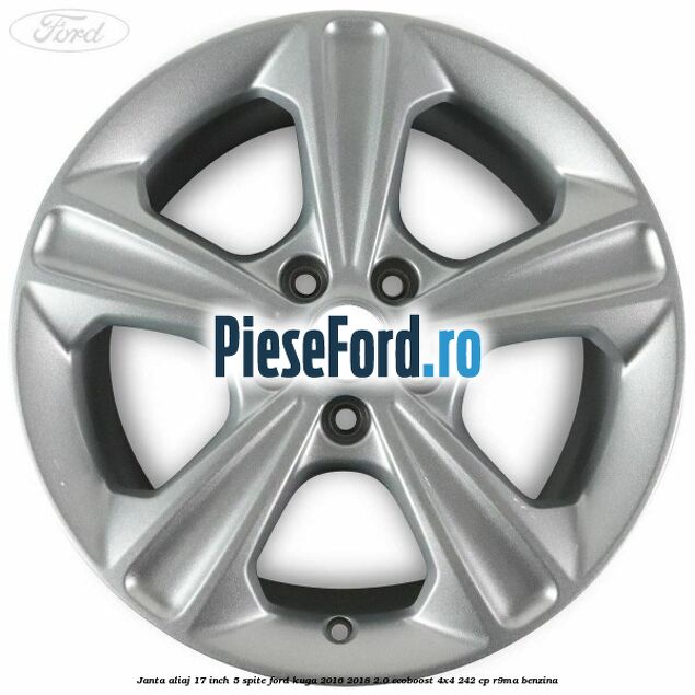 Janta aliaj 17 inch, 5 spite Ford Kuga 2016-2018 2.0 EcoBoost 4x4 242 cp R9MA benzina