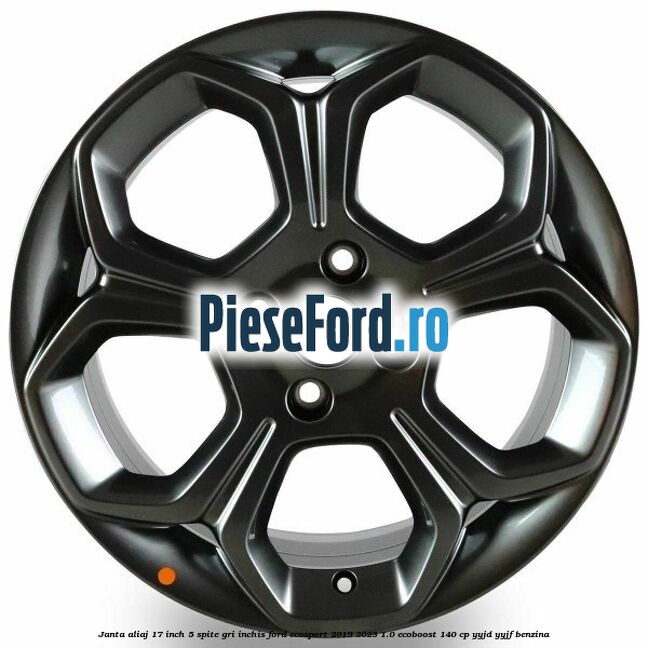 Janta aliaj 17 inch, 5 spite gri inchis Ford EcoSport 2019-2023 1.0 EcoBoost 140 cp YYJD, YYJF benzina