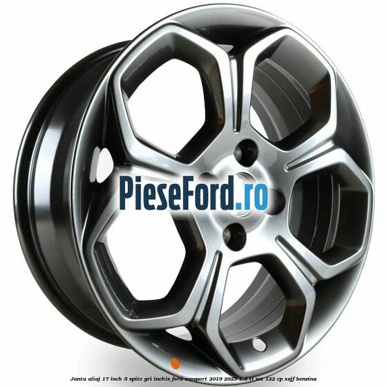 Janta aliaj 17 inch, 5 spite gri inchis Ford EcoSport 2019-2023 1.5 Ti-VCT 122 cp XZJF benzina