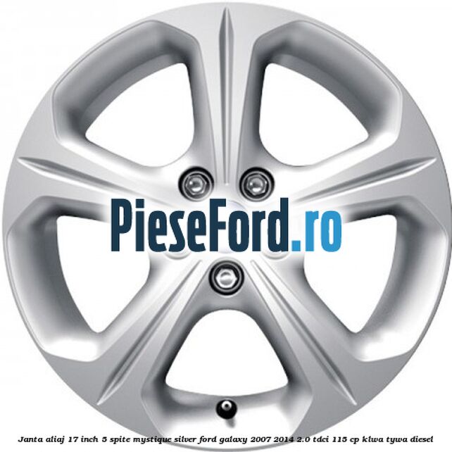 Janta aliaj 17 inch, 5 spite, Mystique Silver Ford Galaxy 2007-2014 2.0 TDCi 115 cp KLWA, TYWA diesel