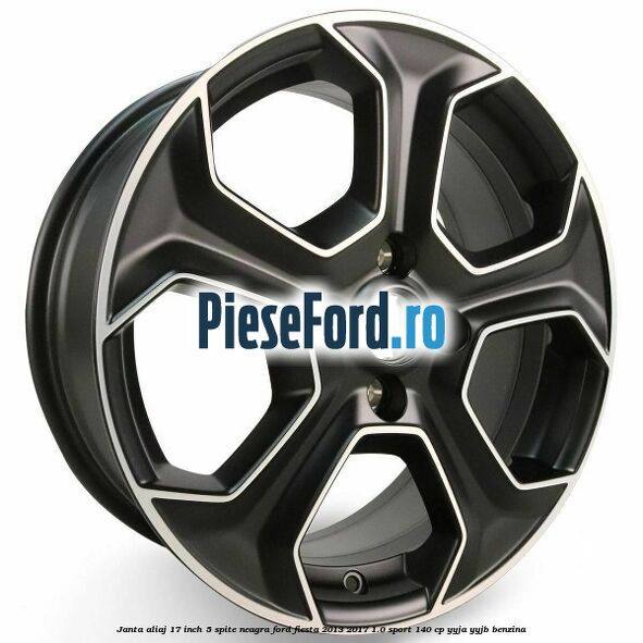 Janta aliaj 17 inch, 5 spite neagra Ford Fiesta 2013-2017 1.0 Sport 140 cp YYJA, YYJB benzina