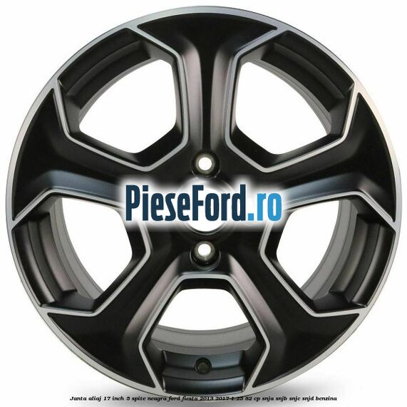 Janta aliaj 17 inch, 5 spite neagra Ford Fiesta 2013-2017 1.25 82 cp SNJA, SNJB, SNJC, SNJD benzina