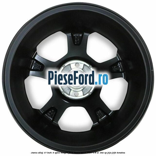 Janta aliaj 17 inch, 5 spite neagra Ford Fiesta 2013-2017 1.6 ST 182 cp JTJA, JTJB benzina