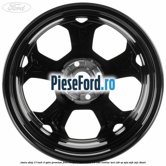 Janta aliaj 17 inch, 5 spite premium Ford EcoSport 2019-2023 1.5 TDCi EcoBlue 4x4 125 cp ZTJA, ZTJB, ZTJC diesel