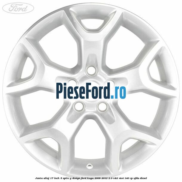 Janta aliaj 17 inch, 5 spite, Y design Ford Kuga 2008-2012 2.0 TDCI 4x4 140 cp UFDA diesel
