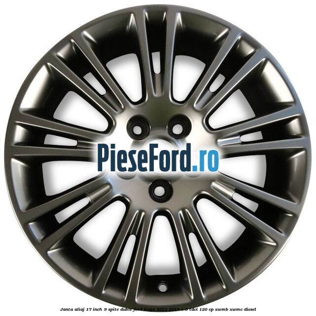 Janta aliaj 17 inch, 9 spite duble Ford Kuga 2013-2016 1.5 TDCi 120 cp XWMB, XWMC diesel