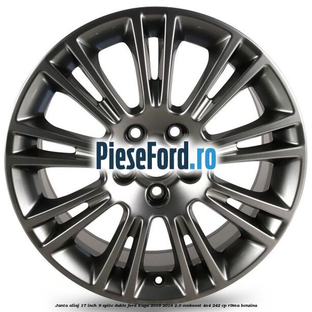 Janta aliaj 17 inch, 9 spite duble Ford Kuga 2016-2018 2.0 EcoBoost 4x4 242 cp R9MA benzina