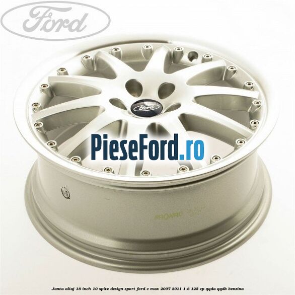 Janta aliaj 18 inch, 10 spite, design Sport Ford C-Max 2007-2011 1.8 125 cp QQDA, QQDB benzina