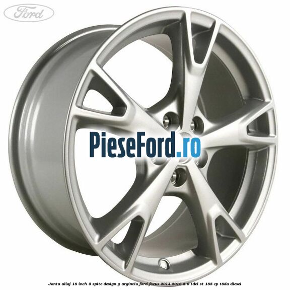 Janta aliaj 18 inch, 5 spite design Y argintiu Ford Focus 2014-2018 2.0 TDCi ST 185 cp