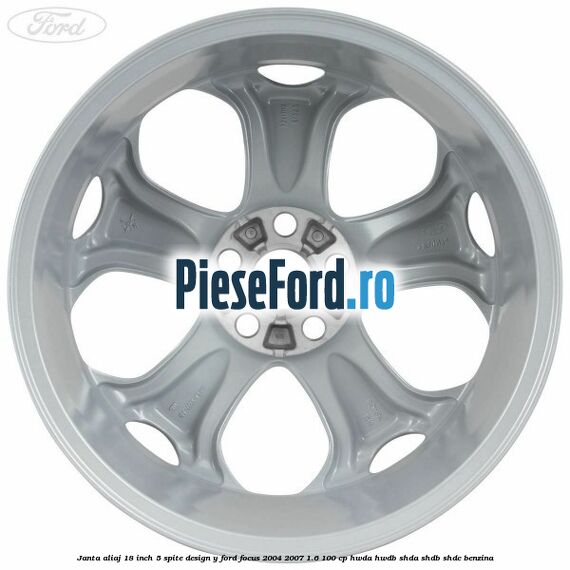Janta aliaj 18 inch, 5 spite, design Y Ford Focus 2004-2007 1.6 100 cp HWDA, HWDB, SHDA, SHDB, SHDC benzina