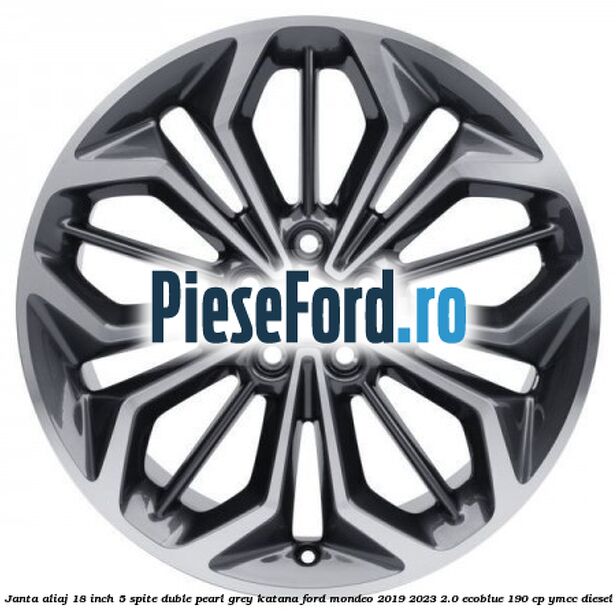 Janta aliaj 18 inch, 5 spite duble pearl grey Katana Ford Mondeo 2019-2023 2.0 EcoBlue 190 cp YMCC diesel