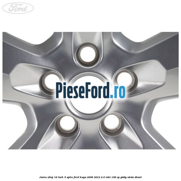 Janta aliaj 18 inch, 5 spite Ford Kuga 2008-2012 2.0 TDCi 136 cp G6DG, UKDA diesel