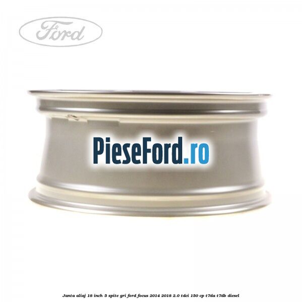 Janta aliaj 18 inch, 5 spite gri Ford Focus 2014-2018 2.0 TDCi 150 cp T7DA, T7DB diesel