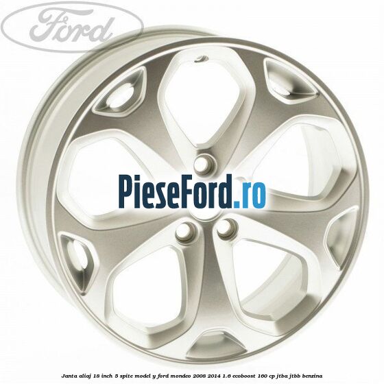 Janta aliaj 18 inch, 5 spite model Y Ford Mondeo 2008-2014 1.6 EcoBoost 160 cp JTBA, JTBB benzina