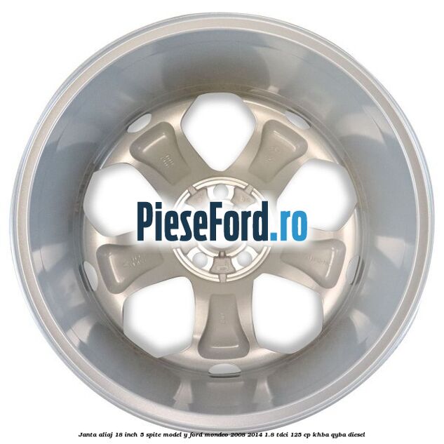 Janta aliaj 18 inch, 5 spite model Y Ford Mondeo 2008-2014 1.8 TDCi 125 cp KHBA, QYBA diesel